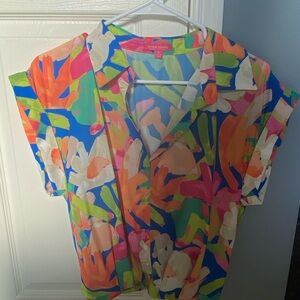 Flying Tomato Multicolor Abstract Blouse